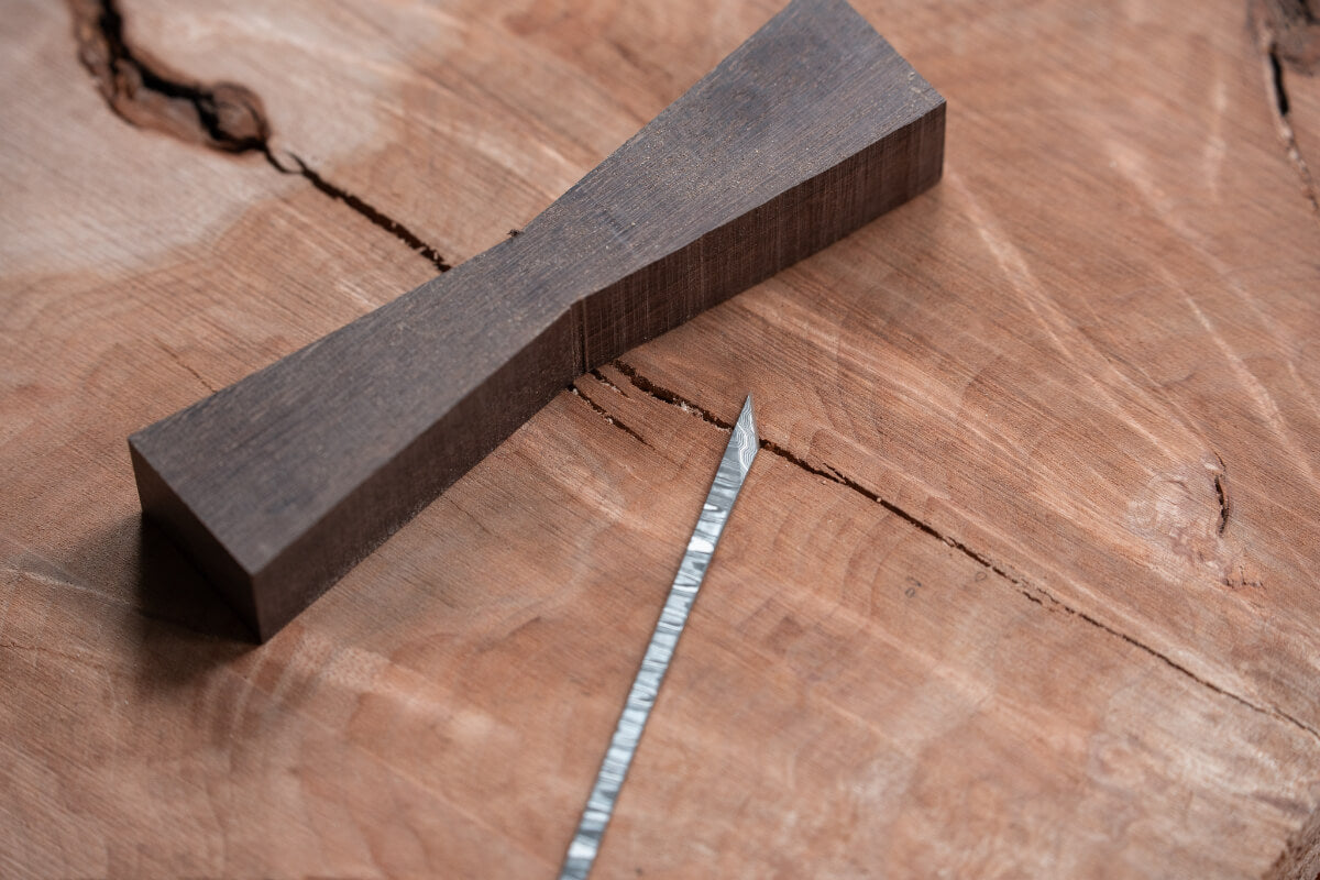The Damascus Toothpick Marking Knife