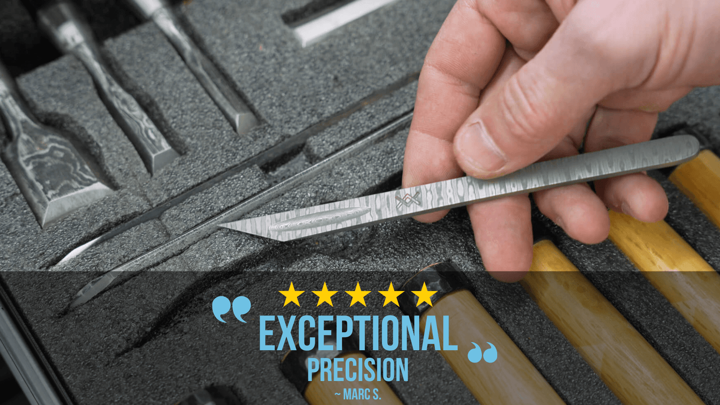 The Damascus Precision Edge Marking Knife