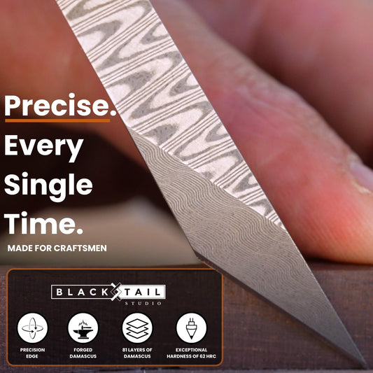 Damascus Marking Knife