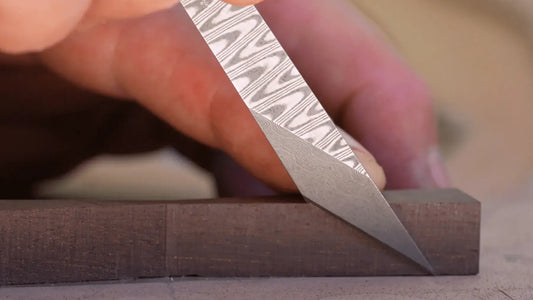 The Damascus Blacktail Bundle: The Damascus Precision Edge Marking Knife, The Damascus Toothpick Marking Knife, The Blacktail Studio Tri-Blend Tee