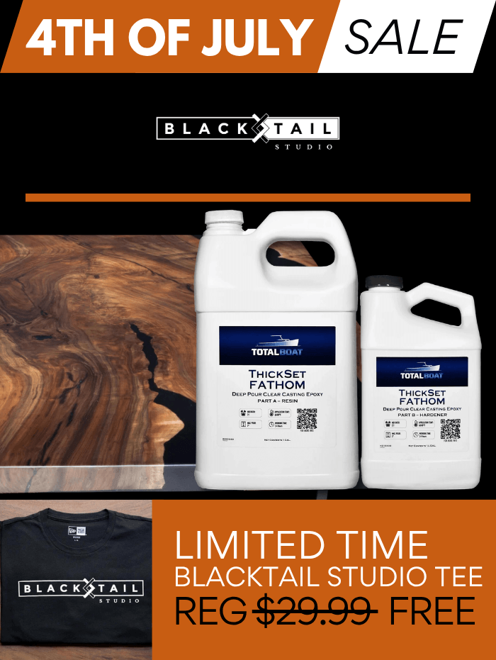 4th of July Sale: TOTALBOAT THICKSET FATHOM DEEP POUR EPOXY RESIN +Free Blacktail Studio Tri-Blend Tee