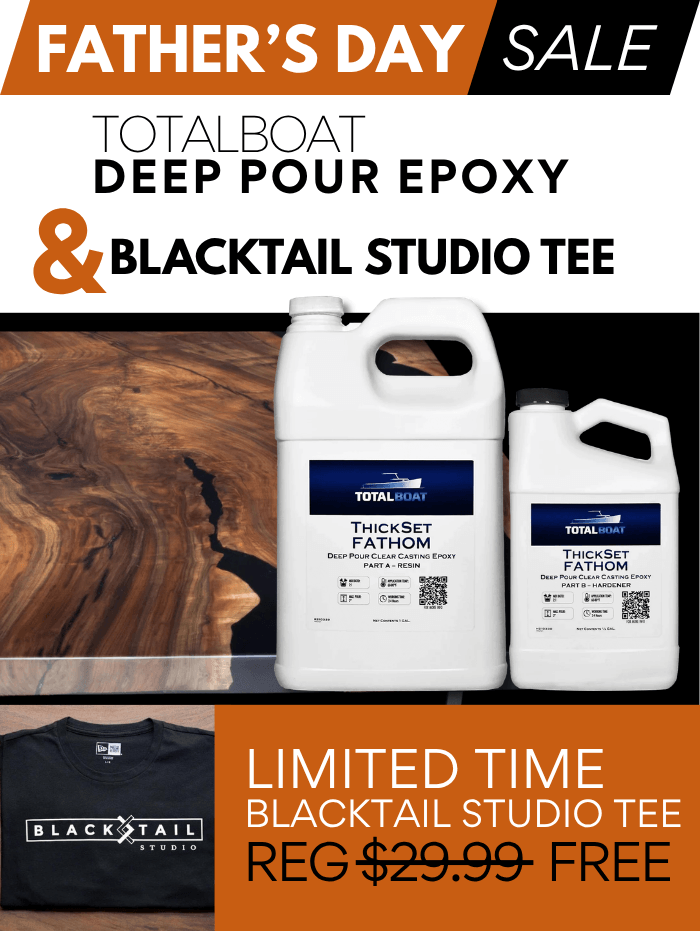 Father's Day Sale: TOTALBOAT THICKSET FATHOM DEEP POUR EPOXY RESIN +Free Blacktail Studio Tri-Blend Tee