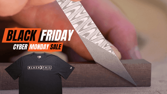 Black Friday // Cyber Monday: The Damascus 2.0 Marking Knife & Blacktail Studio Tri-Blend Tee Bundle